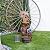 Alpine Corporation ZEN882SLR 32" Solar-Powered Birdhouse Fountain with Cascading Water and LED Lights - Outdoor Garden Decor, Brown