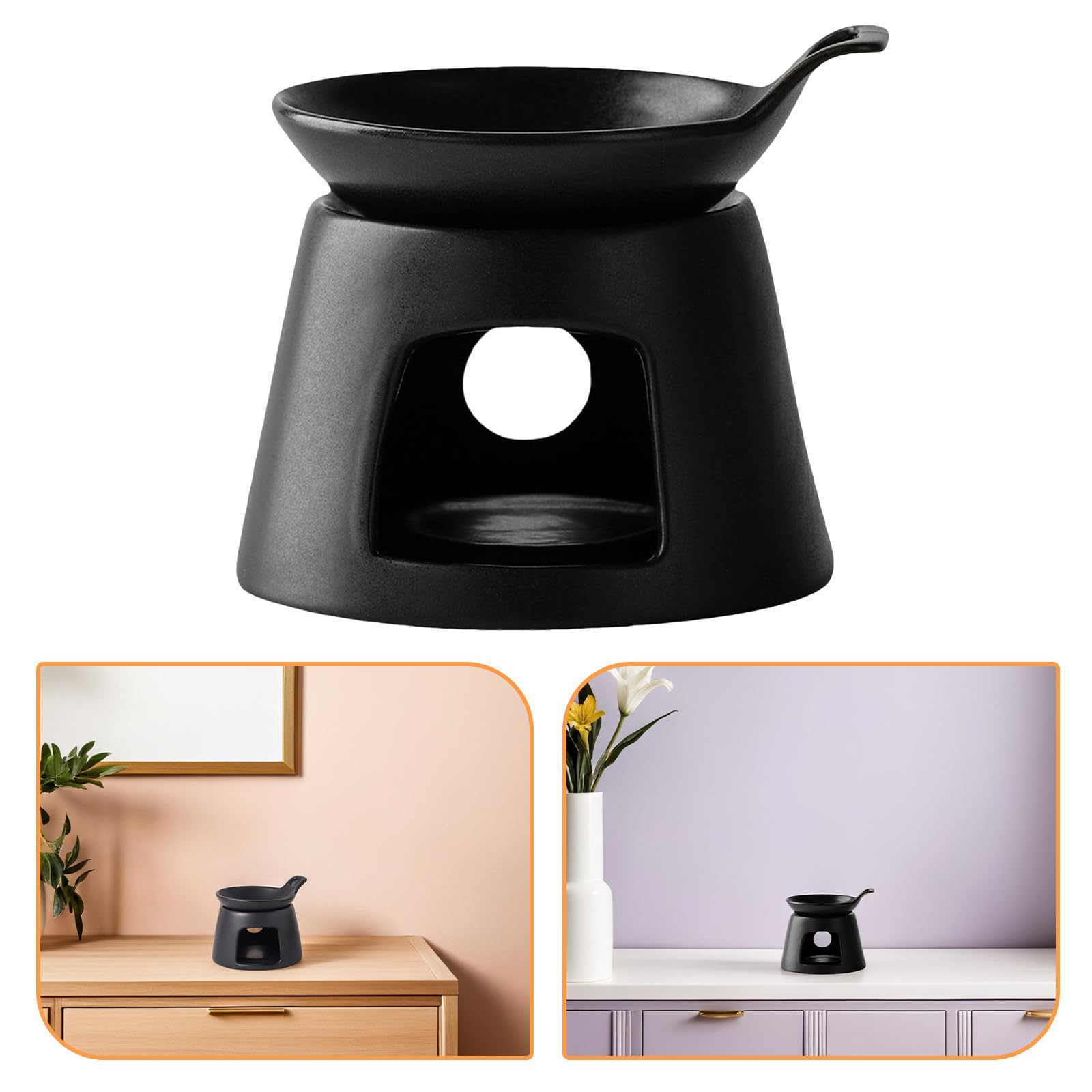 Toyvian Diffusore di Oli Essenziali in Materiale Porcellanato Design Smontabile, Riscaldamento Uniforme per Aromaterapia Efficiente in Camere da Riposo e Ambienti Domestici