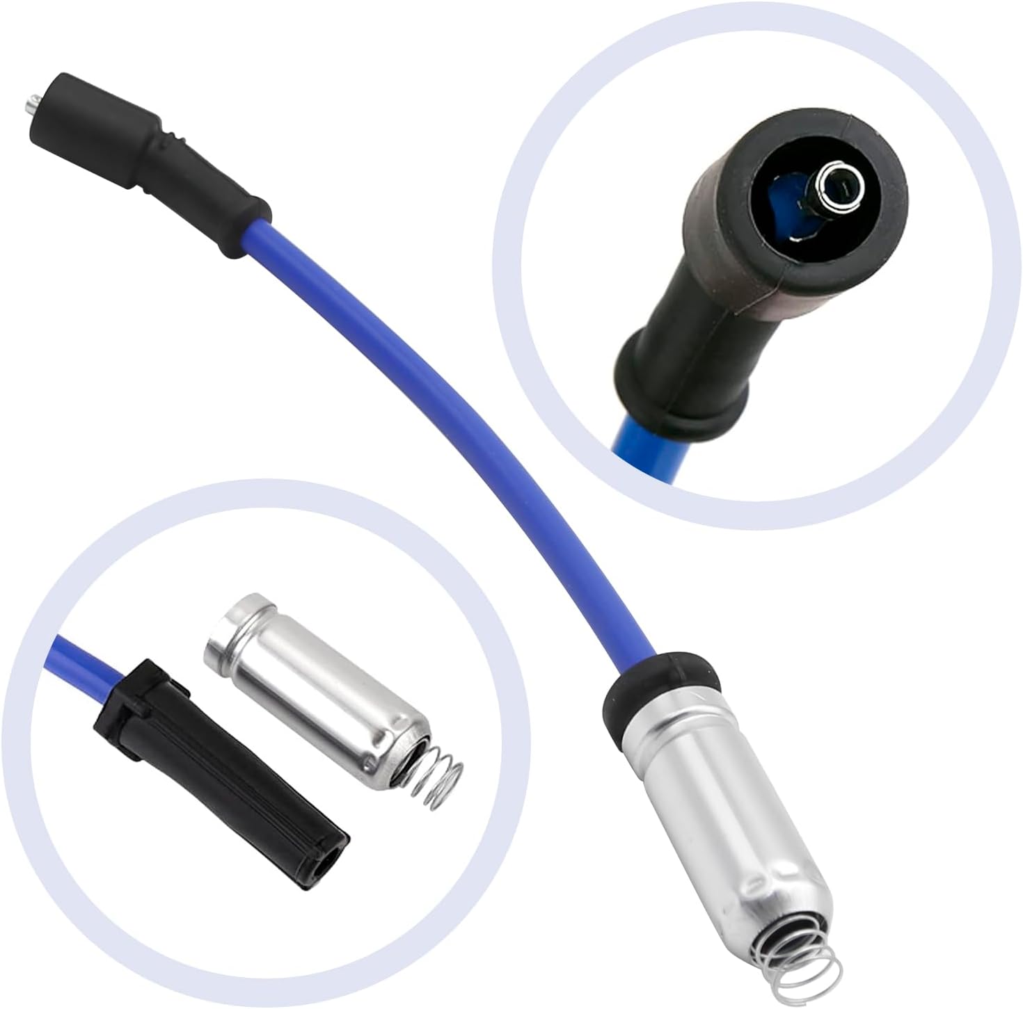 Hoypeyfiy 8 PCS 10.2 MM Racing Spark Plug Wires 88894393 88892762 Replacement for Escalade Silverado Avalanche Tahoe W4500 Tiltmaster Sierra Yukon H2 4.8L 5.3L 6.0L 8.1L 1999-2007