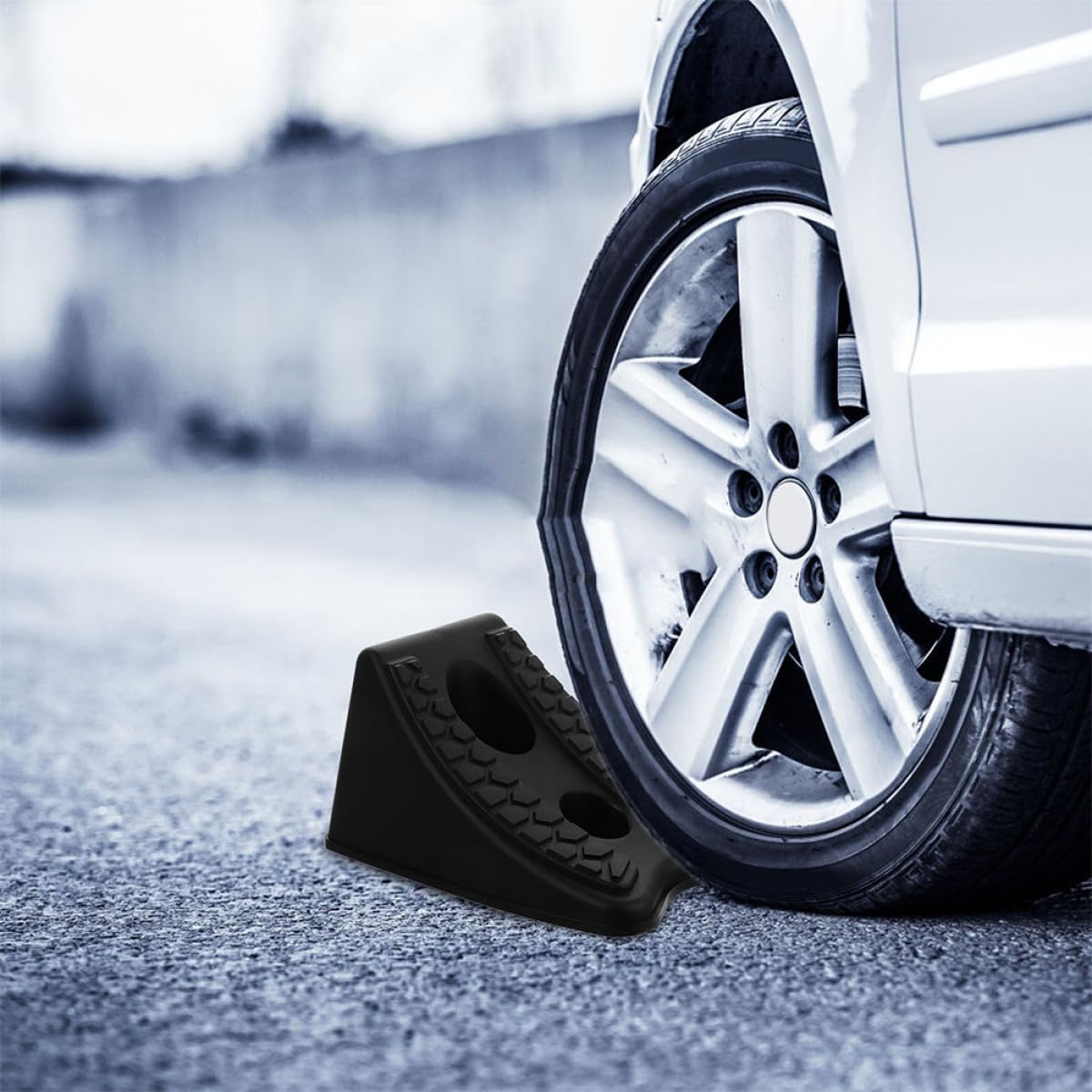 Calzos Piezas Que Proporcionan Estabilidad 2 Todoterreno en Vehículos para de Plástico Negro y Posicionamiento Preciso Neumáticos para Coches Mantenimiento y Aparcamiento