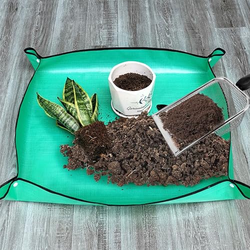 2pcs Gardening Soil Sifter,3.8/5mm Mesh Stainless Steel Sand Soil Compost Sieve and Rock Sieve with Handle for Gardening(Includes Gloves and Repotting Mat)