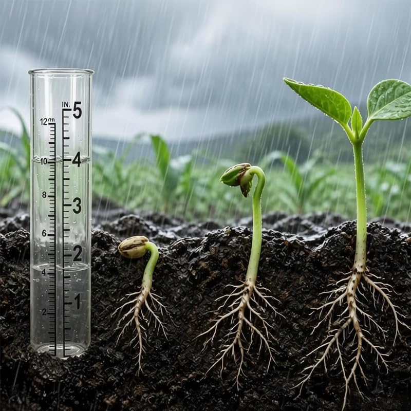 2 Pcs 5" Plastic Rain Gauge Replacement Tubes, Fits Most Outdoor Rain Gages, Size: Bottom 0.87"/2.2cm × Top 0.94"/2.4cm for Yard Garden Home