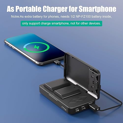 Miniatura 4 de JYJZPB Paquete de 2 baterías NP-FZ100 para Sony A7IV A7III A1 Alpha A7RIII A7R IV A9 A9 II A6600 A6700 9S A7R3 A7S III A7 RIII Cámara 7.2V 2280mAh