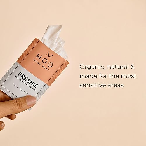 Miniatura 2 de Woo More Play Freshies toallitas de intimidad femenina totalmente naturales con agua de coco y aloe vera, promueve la salud femenina y ayuda a