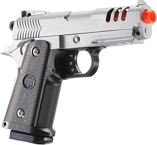 Miniatura 4 de GoldenBall X UK Arms 2011 - Pistola compacta de resorte Airsoft (color plateado)