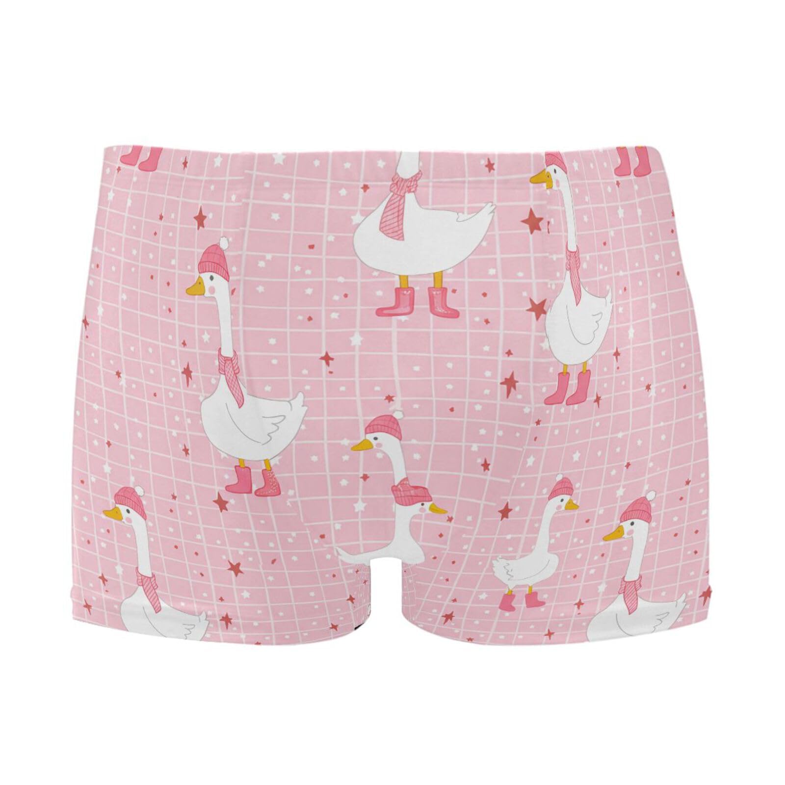 UMIRIKO Goose Pink Mens Swim Trunks Swimwear Bathing Suit Swim Brief Square Leg Board Short S-3XL 202c1597