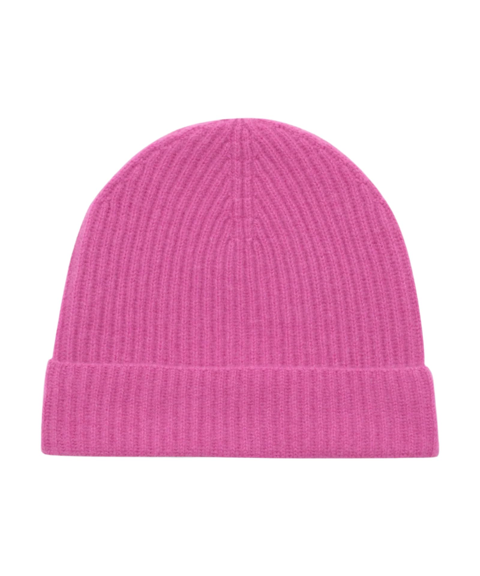 NAADAM Women's Signature Cashmere Ribbed Beanie Hat Pink