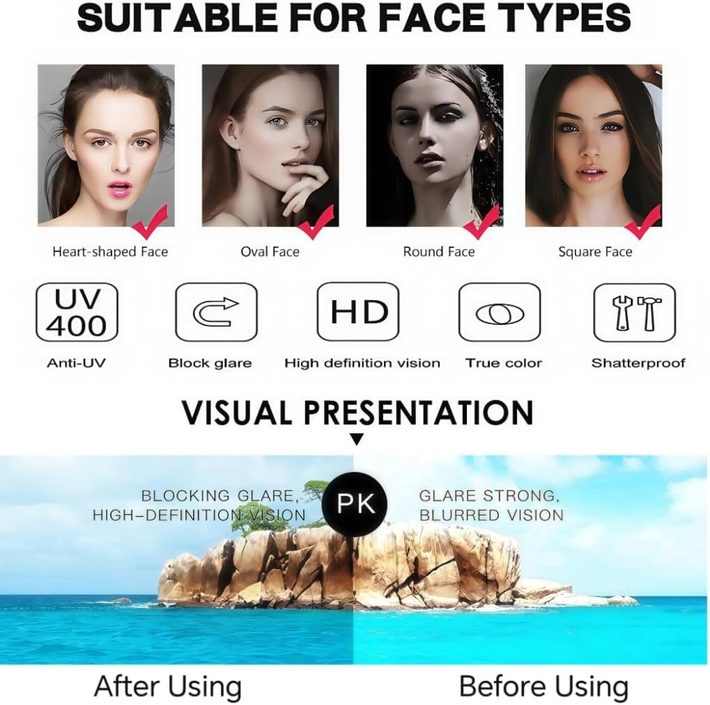 ICARA Heart Shaped Sunglasses Fashion Ski Goggles Colorful Oversize Love Glasses for Women Men Fun Eyeglass - Image 8