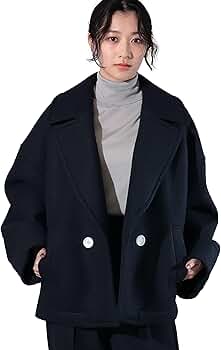 美品　Demi-Luxe BEAMS ボンディングピーコート　ネイビー38 美品 Demi-Luxe BEAMS ボンディングピーコート ネイビー38