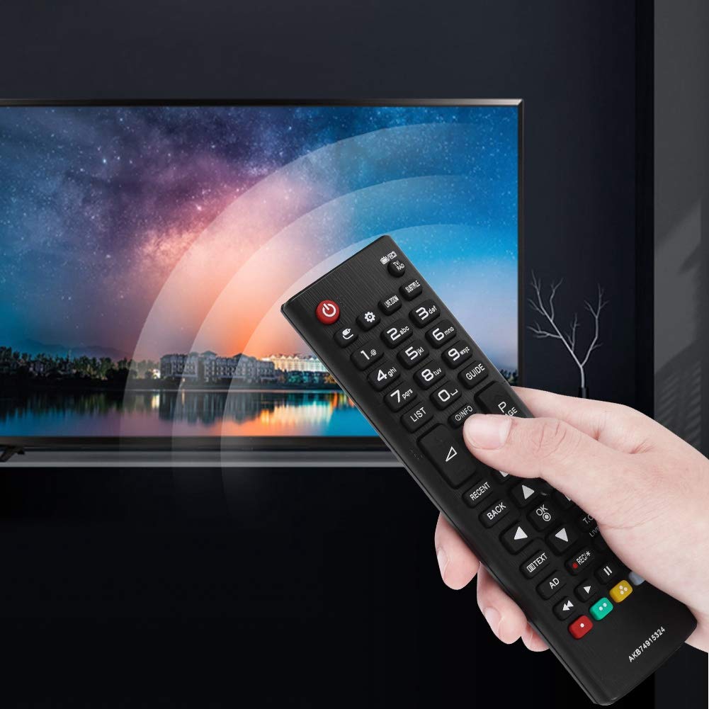 Pilot do telewizora VBESTLIFE, pilot uniwersalny o długości ponad 8 metrów, zamiennik pilota ABS 3D do telewizora LCD LED AKB74915324 z baterią.