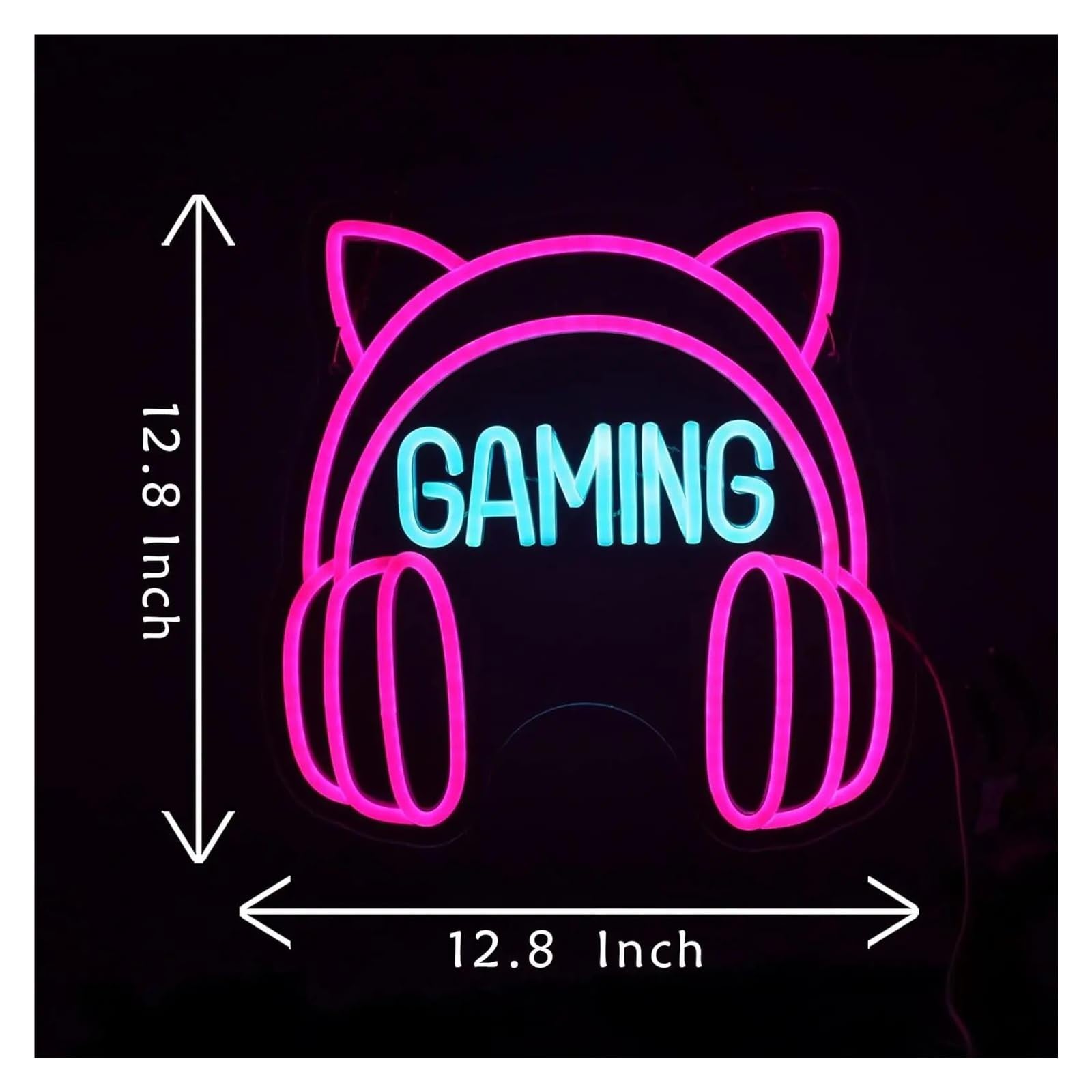 Insegna al Neon Insegna Al Neon A Con Scritta Gamer Girl Gaming, Per Soggiorno, Sala Giochi, Camera Da Letto, Decorazione Per Compleanno 32.5x32.5cm