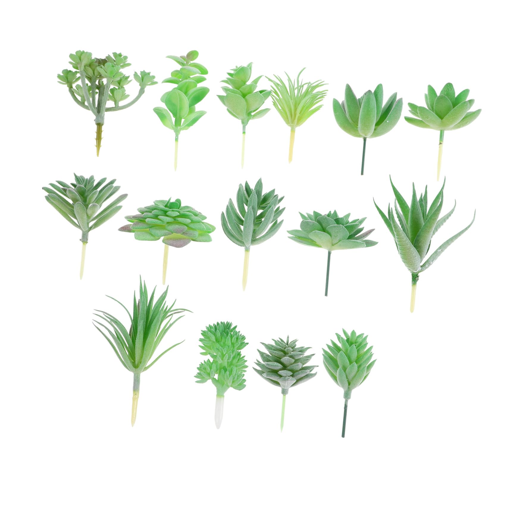 15 Stück Teiliges Künstliche Sukkulenten Mini Pflanzen Ungetopft Realistische Grüne Dekoration für DIY Basteln Hochzeit Wohnzimmer Büro Arrangement