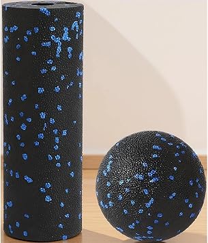 Mini Foam Roller and Massage Ball Set, 6-Inch Small Foam Roller & 3.2-Inch Ball for Travel, Back, Legs, and Muscle Recovery