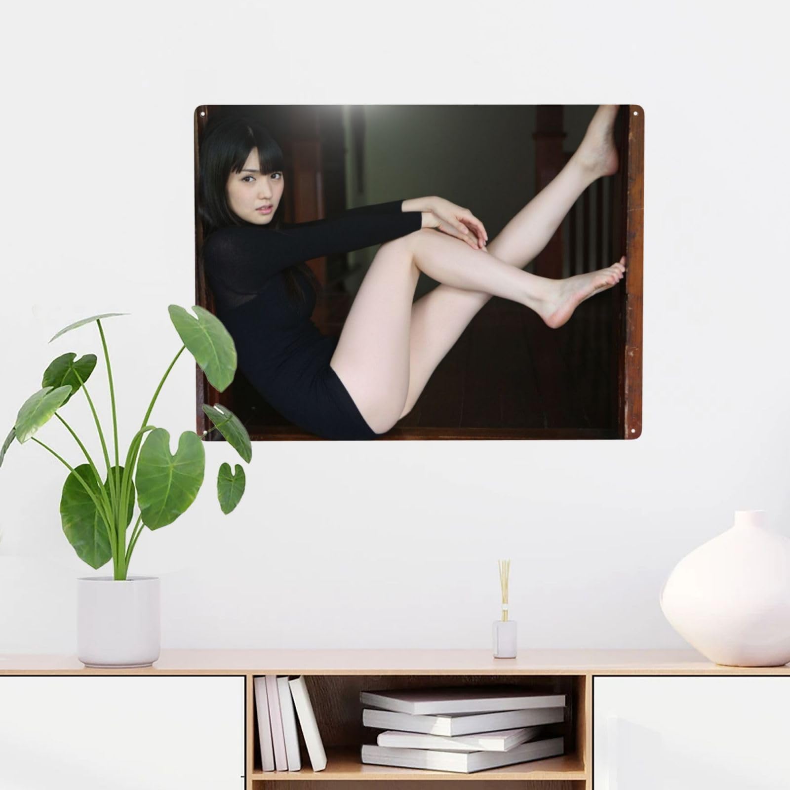 Amazon.co.jp: 道重さゆみぶら下げ写真ブリキの装飾的な吊り下げ絵