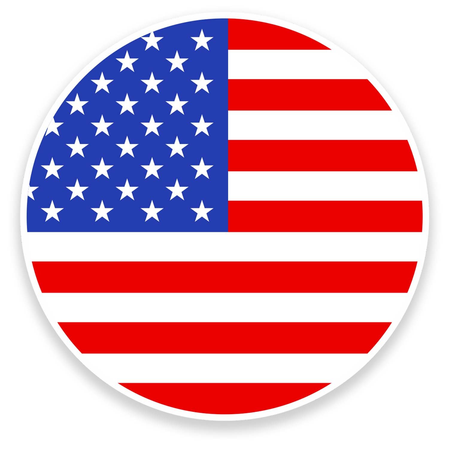 2 x 10cm USA Flag Map Vinyl Sticker Decal Laptop Luggage Travel America #9030 (10cm Wide x 10cm High)