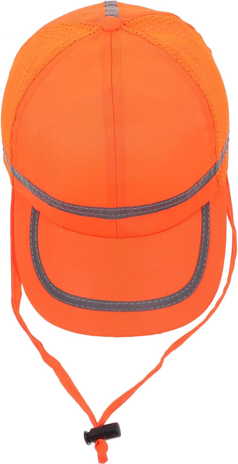 ARTIBETTER Reflective Bump Cap Safety Baseball Cap Style Hard Hats Breathable Lightweight Safety Hat for with Reflective Stripes for Adult Men Women Orange