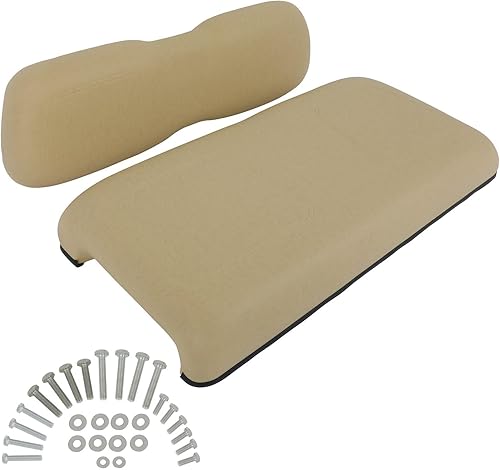 Miniatura 8 de SCITOO Cojines de repuesto para asiento delantero de carrito de golf, asiento de cojín de carrito de golf para Club Car DS, Buff, juego de 2 piezas
