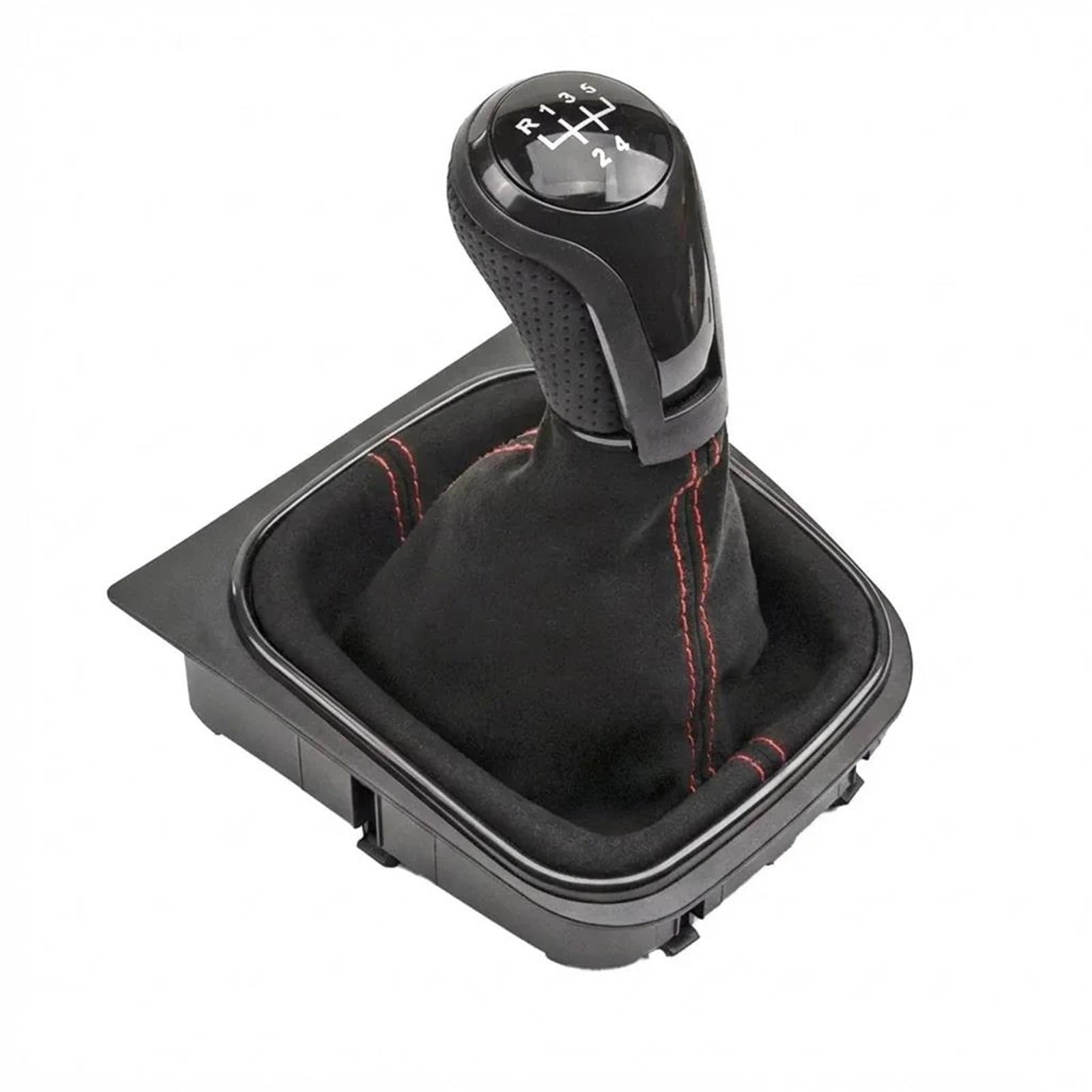 Fhuwaz 5 Speed Car Gear Knob For Golf 5 Mk5 6 Mk6 Jetta Mk3 Iii 137 138 - Black Shift Knob Car Speed Gear With Gaiter Boot(5 Speed)