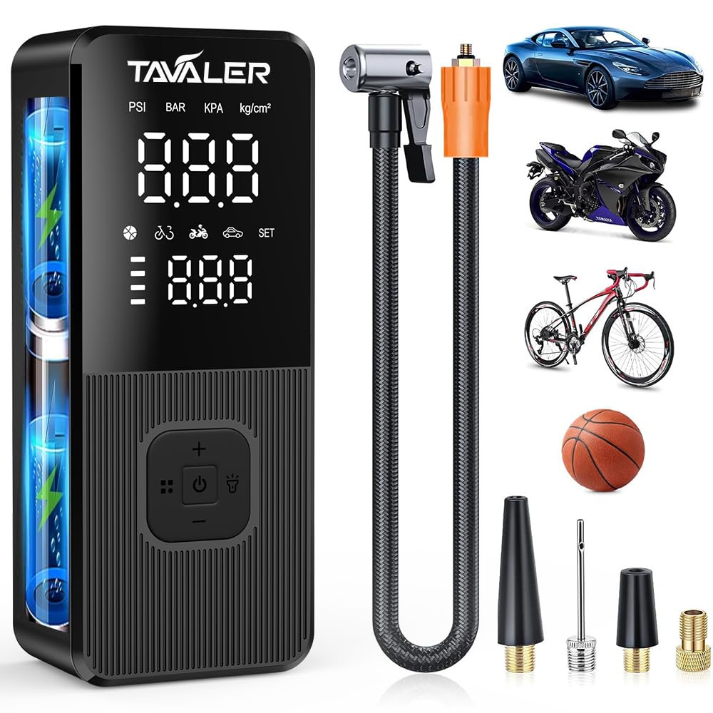 TAVALER Akku Fahrradpumpe Elektrisch 150PSI