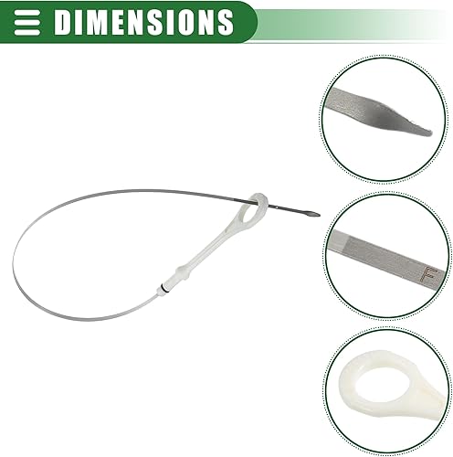 Miniatura 5 de Motoforti Indicador de varilla de medición de aceite de motor, repuesto de varilla de aceite para Mitsubishi Lancer 2008-2017, plástico metálico,