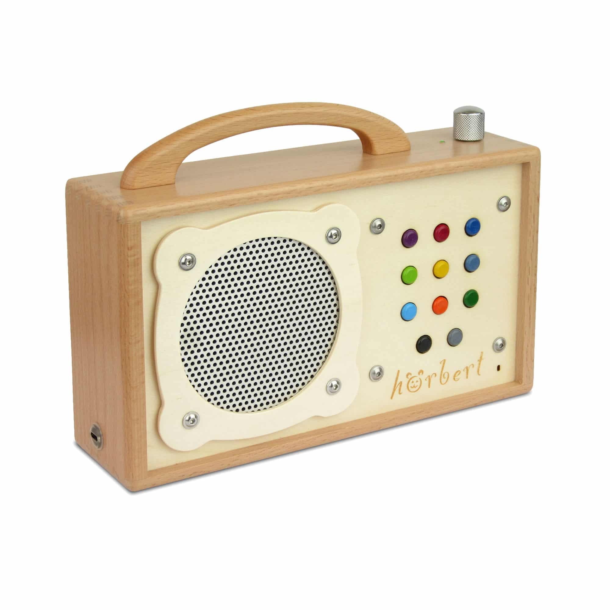 hörbert 3.0 für Kinder + deutsche Inhalte. Mit 9 Playlists, SD-Card, Mikrofon und USB-C Ladeanschluss: Internet-Radio, Podcast-Player, MP3-Player und Bluetooth Lautsprecher