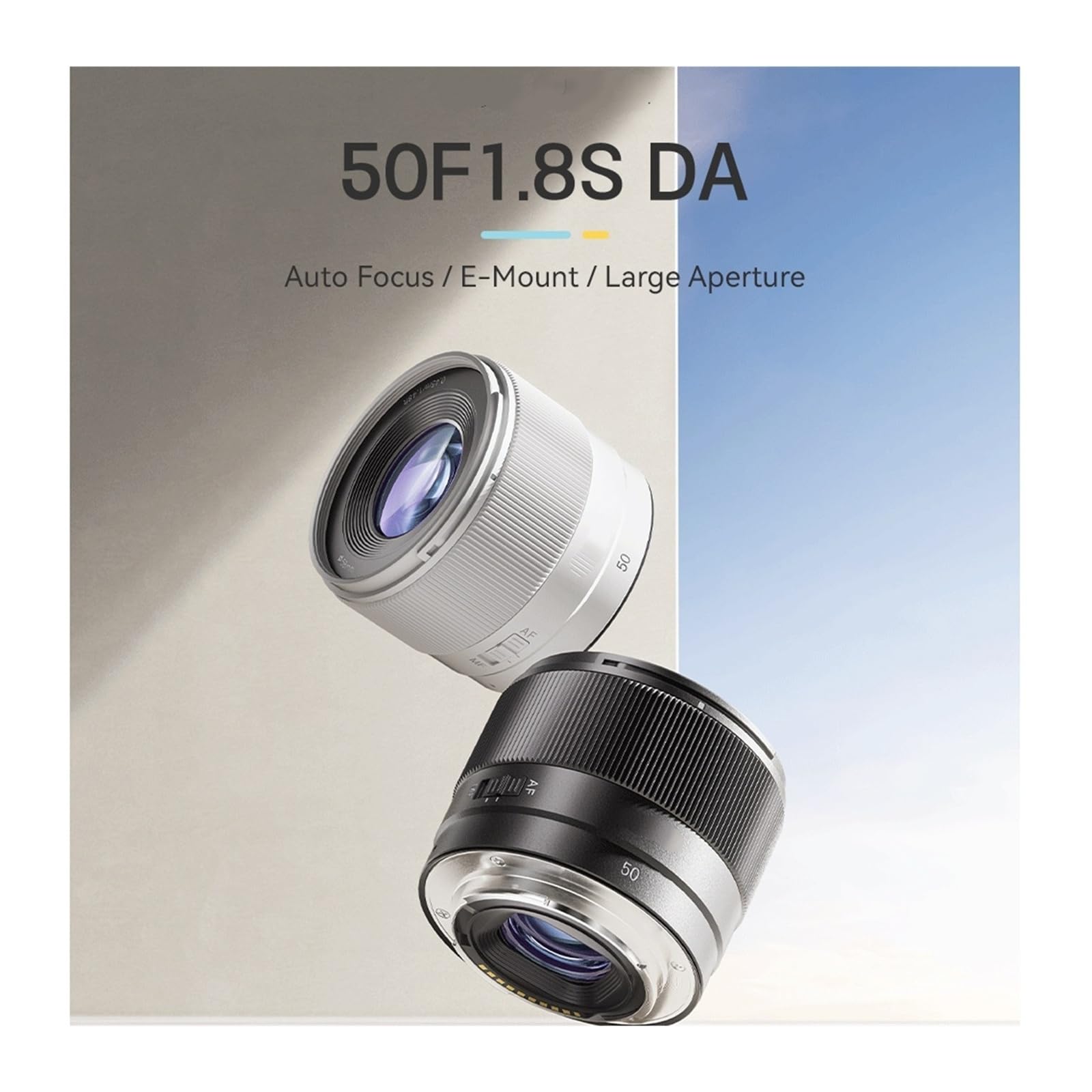 DSLR Camera Lens, 50 mm F1,8 APS-C Prime-Objektiv, kompatibel mit Sony E