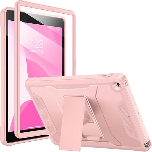 Miniatura 8 de Soke Funda para iPad de 9ª/8ª/7ª generación de 10.2 pulgadas (versión 2021/2020/2019), con protector de pantalla integrado y soporte, funda