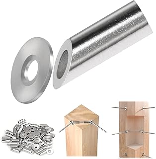 Muzata 20Pack 45 Degree Angle Adjustable Protector Sleeve for Wood Post 90 Degree One Corner Post for 1/8" Wire Rope Cable Railing Kit T316 Stainless Steel CR69, CP1