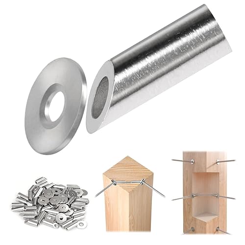 Muzata Paquete de 10 fundas protectoras ajustables en ángulo de 45 grados para poste de madera de 90 grados, poste de esquina para cable de 18