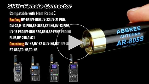 Amazon.com: ABBREE Ham Radio Antenna Dual Band VHF/UHF 144