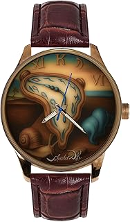 Salvador Dali Inspired Iconic Melted Clock Symbolic Surreal Art Solid Brass Collectible Art Watch in Beautiful Colors