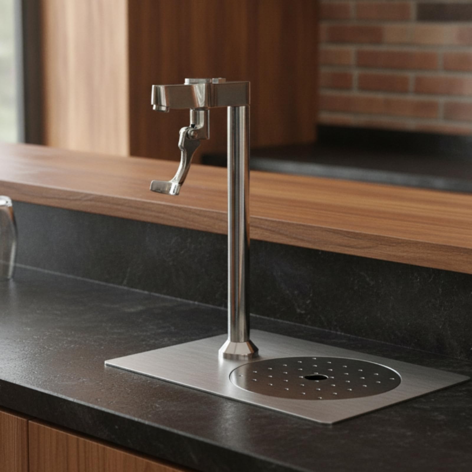 Baoblaze Grifo para Lavabo de Bar de Bebida de Fregadero Dispensador de Mostrador Cuerpo Metálico Robusto Control Cómodo del Flujo, 37 Cm