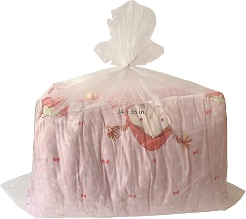 Paquete de 10 bolsas de almacenamiento grandes de plástico transparente de 40 x 47 pulgadas bolsas de almacenamiento grandes a prueba de polvo a