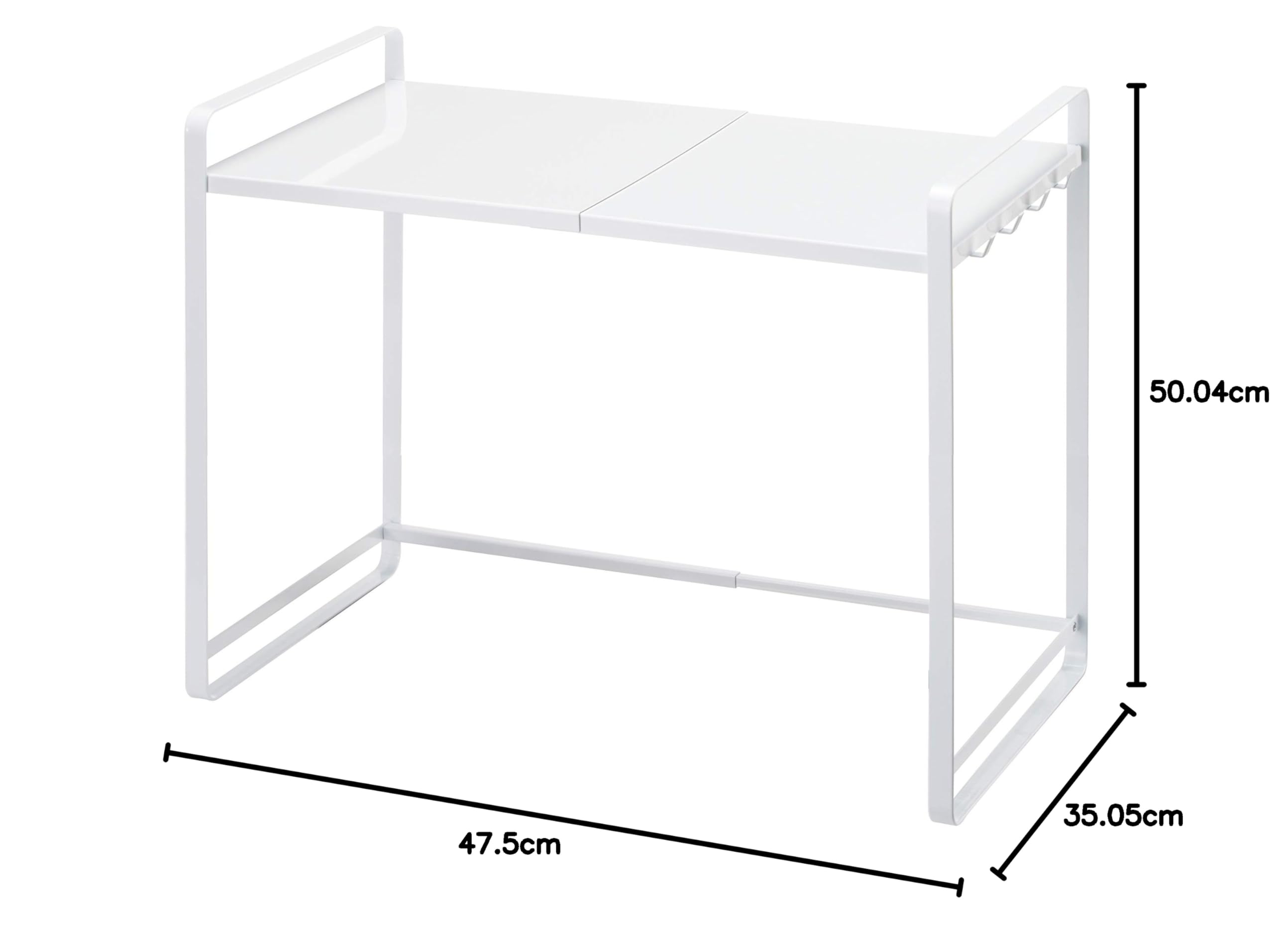 YAMAZAKI 3130 Tower Extendable Rack, White, Steel, 47.575 x 35 x 50 cm