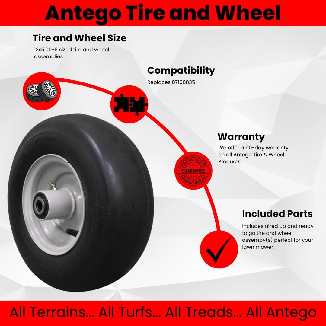 (Set of 2) Gravely/Ariens 13x5.00-6 Light Gray replaces 07100835