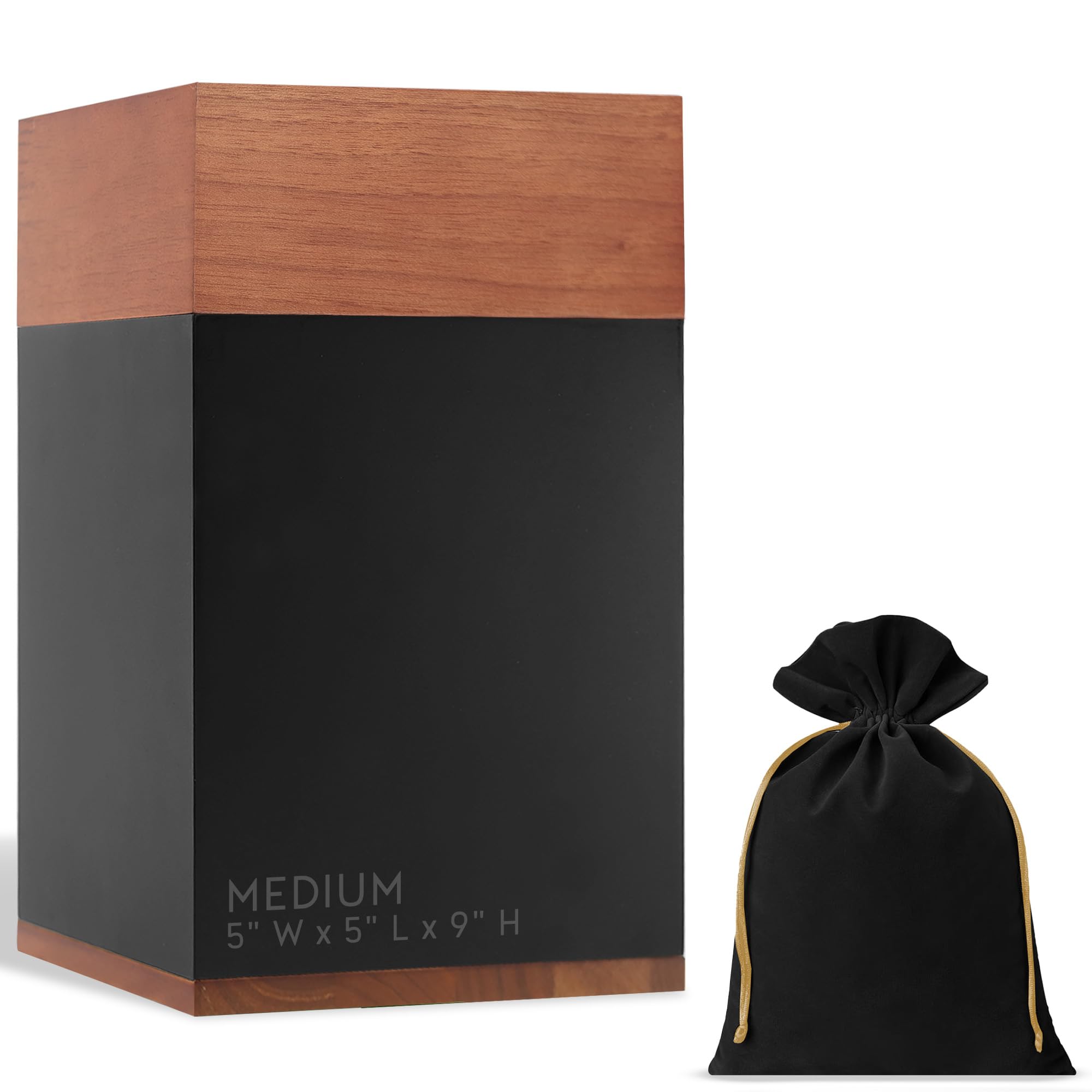 Photo 1 of Timeless Walnut Wood Urn for Ashes Adult Male & Female Medium Size – Handcrafted Cremation Urn for Human Ashes – Keepsake Box & Memorial Ashes Keepsake - Urns for Ashes for Women – Pet Urns for Dogs