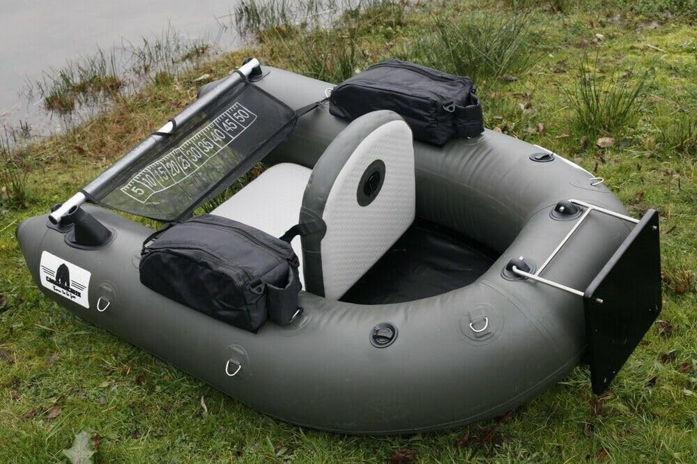 Inflatable 0.7mm PVC Floating Fishing Wader Belly Boat Raft W/Motor Board New