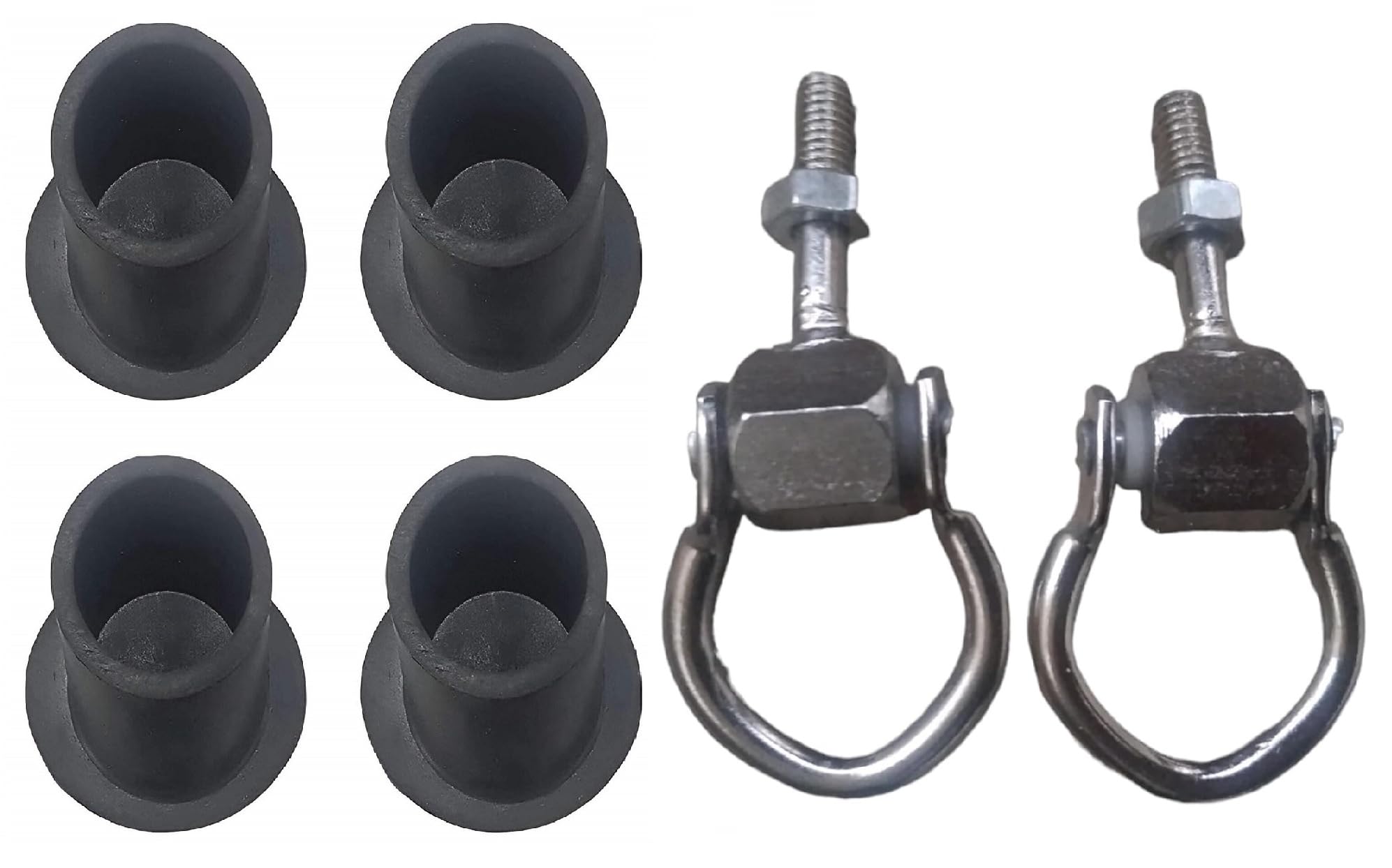 Baby Cradle Round Pipe Vacuum Rubber Pads (Set of 4 Pcs) & Hinges for 1 Inch Round Pipe (Set of 2 Pcs) (RO_H)-image-35