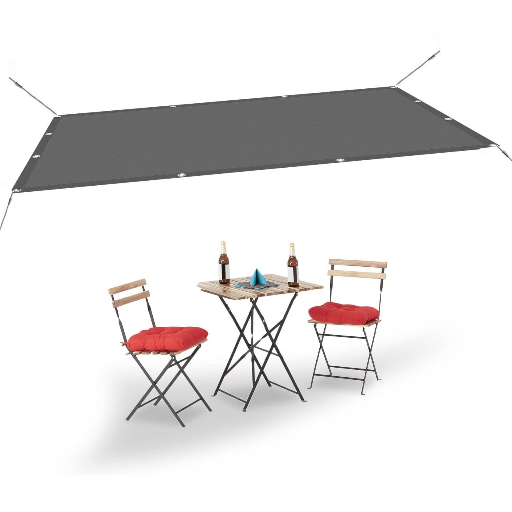 Voile d'ombrage pour éliminer la chaleur sur le balcon sans parasol encombrant