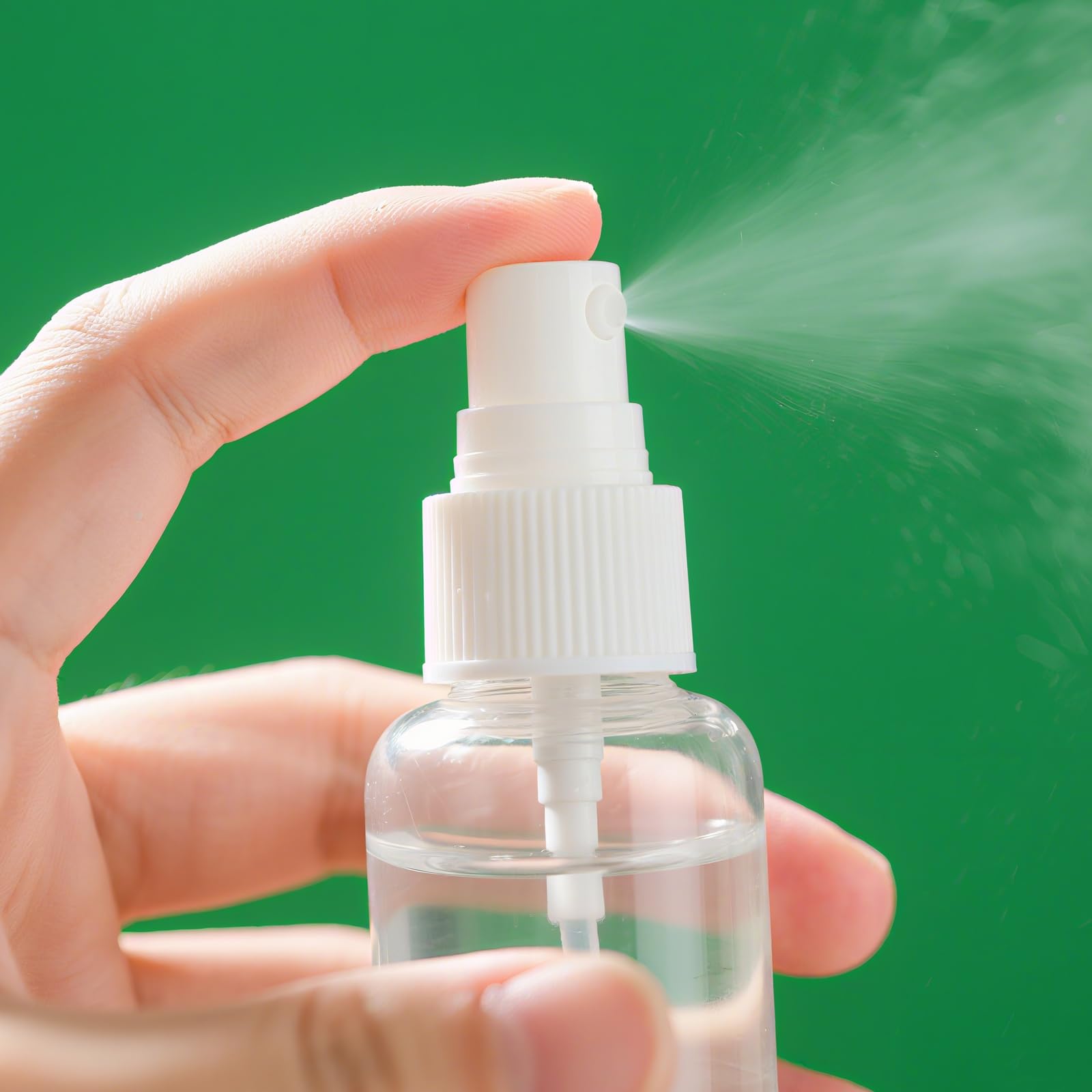 MUKSEUT 40 flaconi spray da 100 ml, in plastica, trasparenti, ricaricabili, con tappo, per oli essenziali, toner, profumi