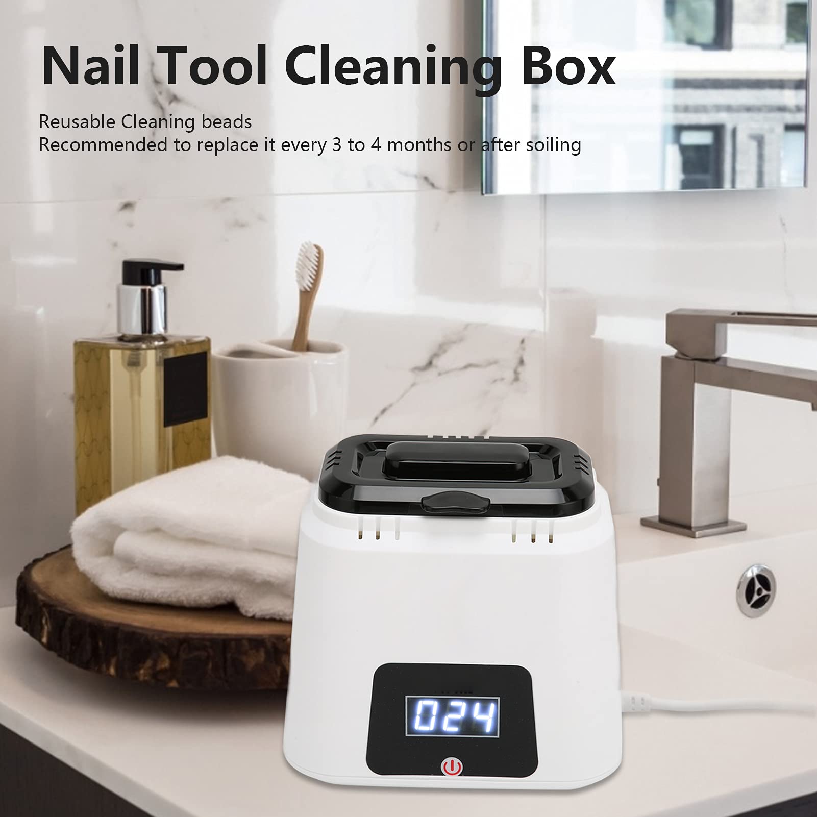Sterilizzatore per Utensili in Metallo, Scatola Sterilizzatrice, Strumenti per la Bellezza dei Capelli delle Unghie Vassoio per Sterilizzatore Accessori per Manicure Scatola di Plastica per la(EU)