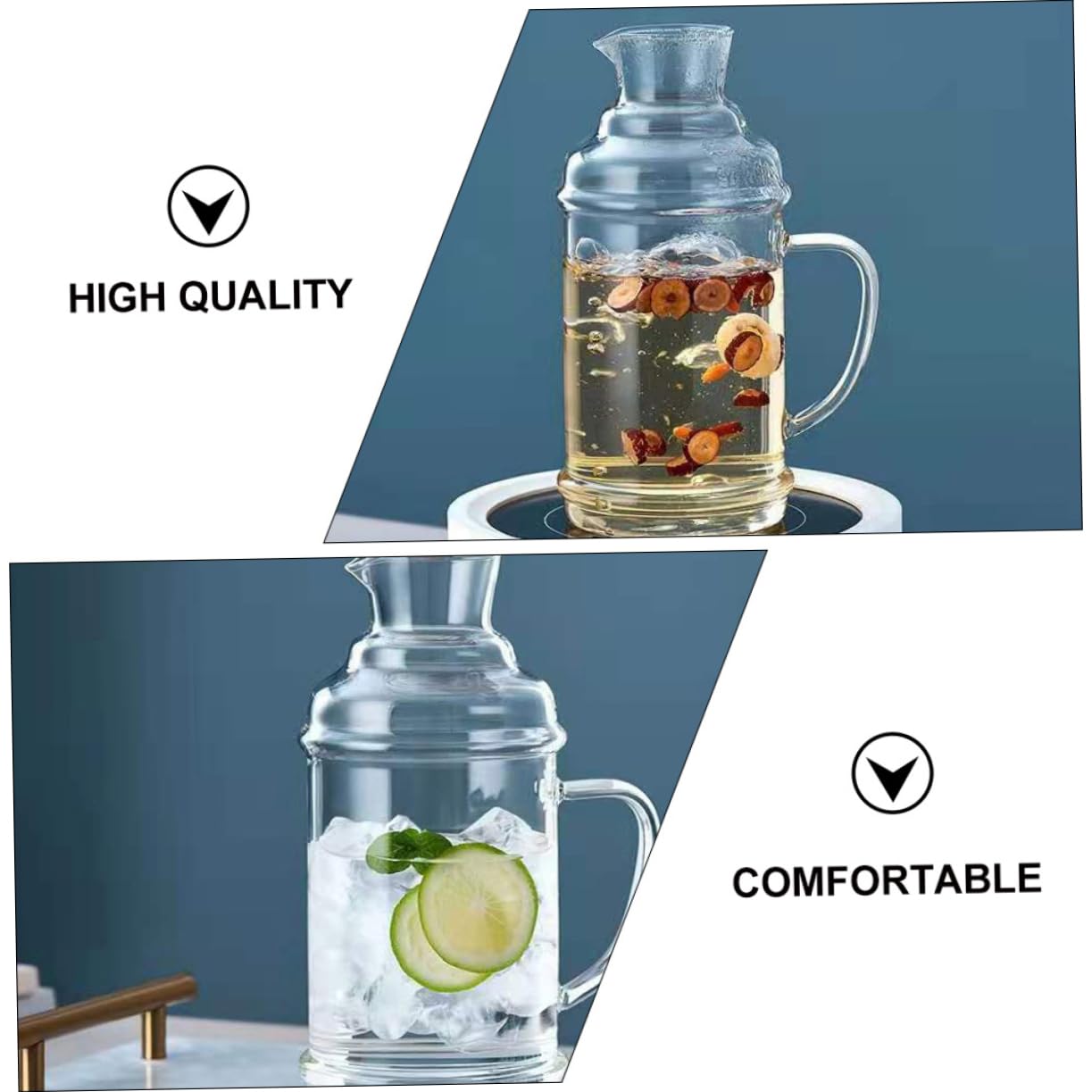 Jarra De Vidrio Resistente Al Calor Hervidor De Agua Para Té Tetera Adecuado Para Familia Para Fiesta Almacenamiento De Bebidas