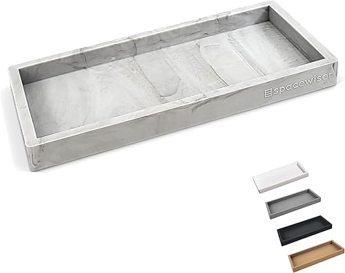 Miniatura 61 de Bandeja de encimera y tocador, 2 bandejas pequeñas de silicona de 7.7 pulgadas, bandeja de jabón de cocina, soporte para jabón de cocina, Gris