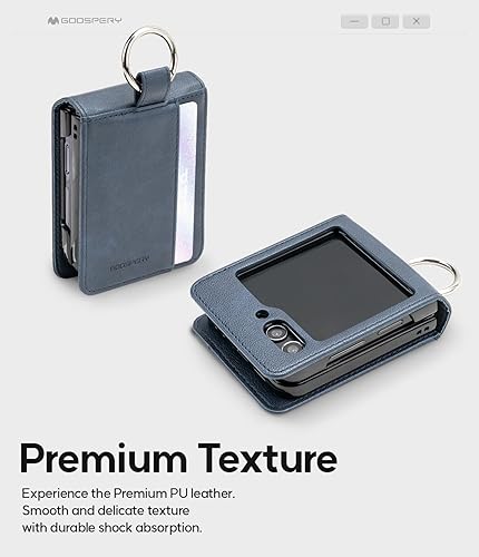 Miniatura 8 de GOOSPERY Agenda básica compatible con Samsung Galaxy Z Flip 5, tarjetero, almacenamiento de bolsillo, piel sintética de alta calidad, funda tipo