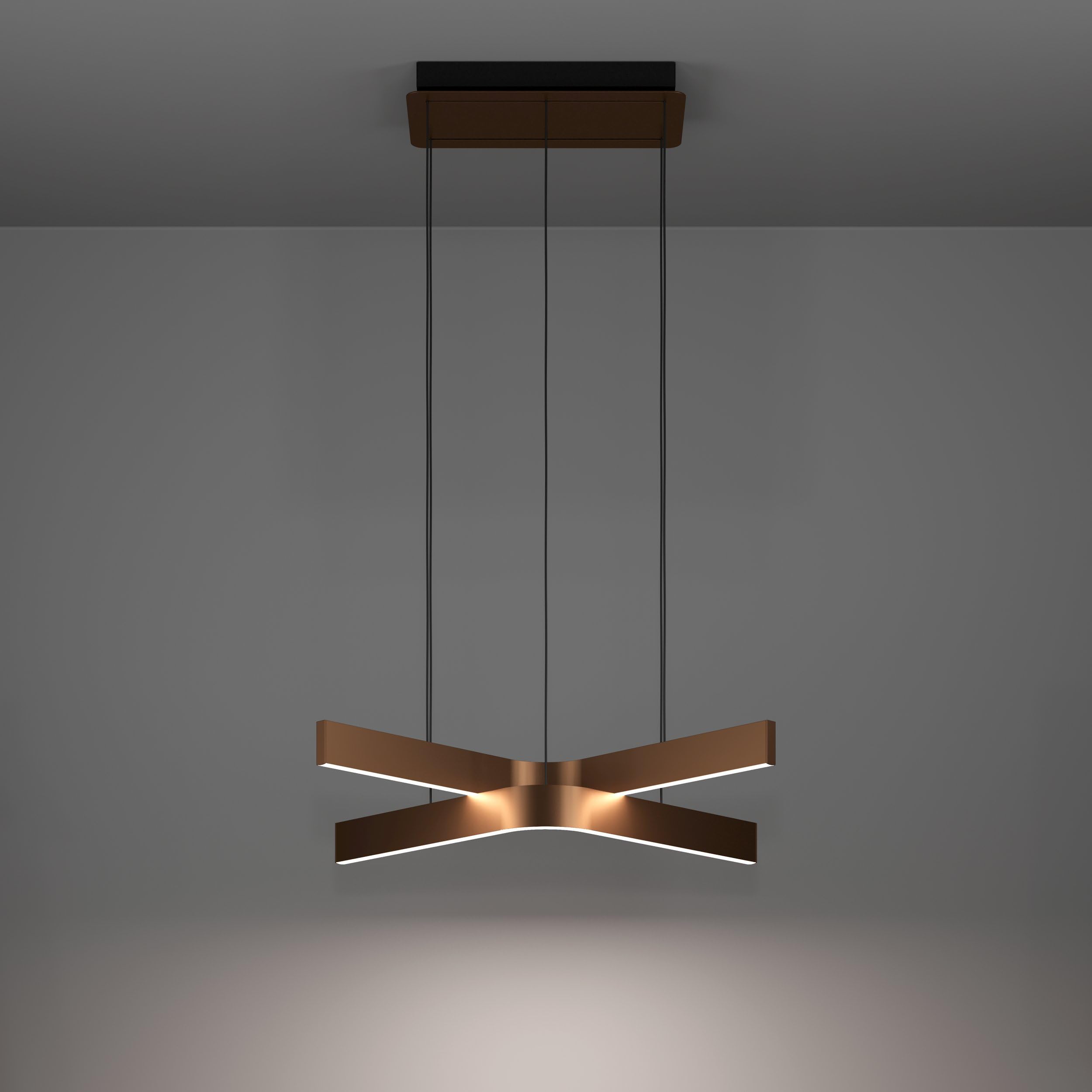 EGLO connect.z Smart-Home LED Pendelleuchte Folcino-Z | Metall Hängelampe dimmbar, ZigBee, Matter, App und Sprachsteuerung Alexa, warmweiß-kaltweiß, RGB, Bronze-Optik