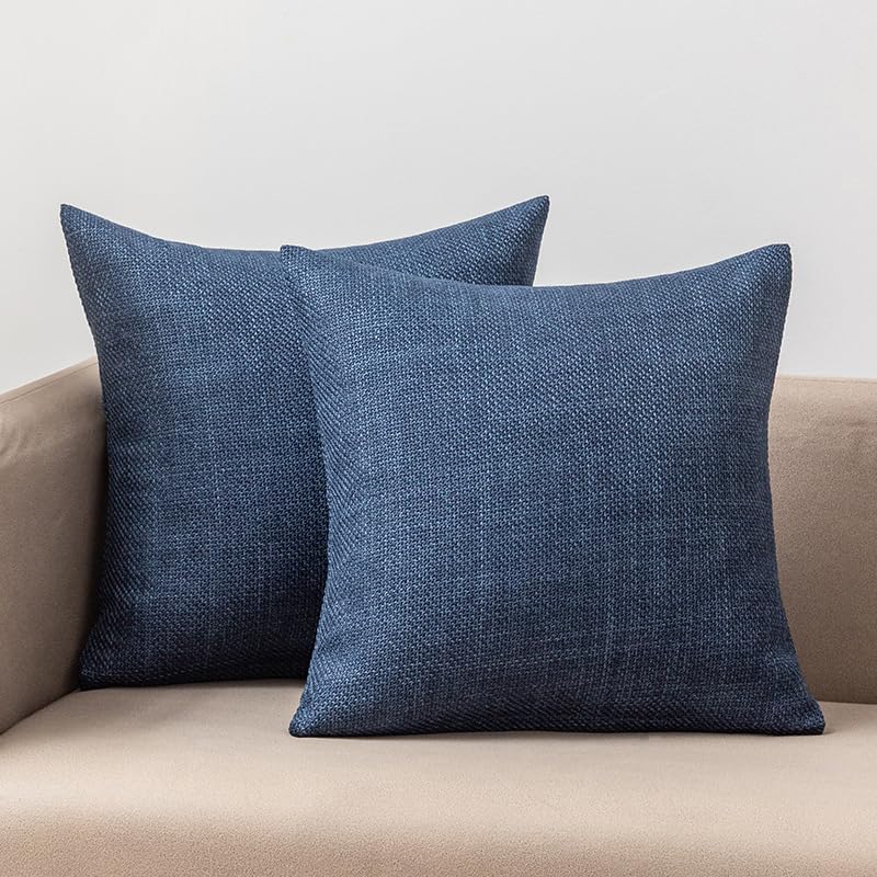 Housse avec rembourrage en coton PP bleu foncé 50x50 cm pour canapé