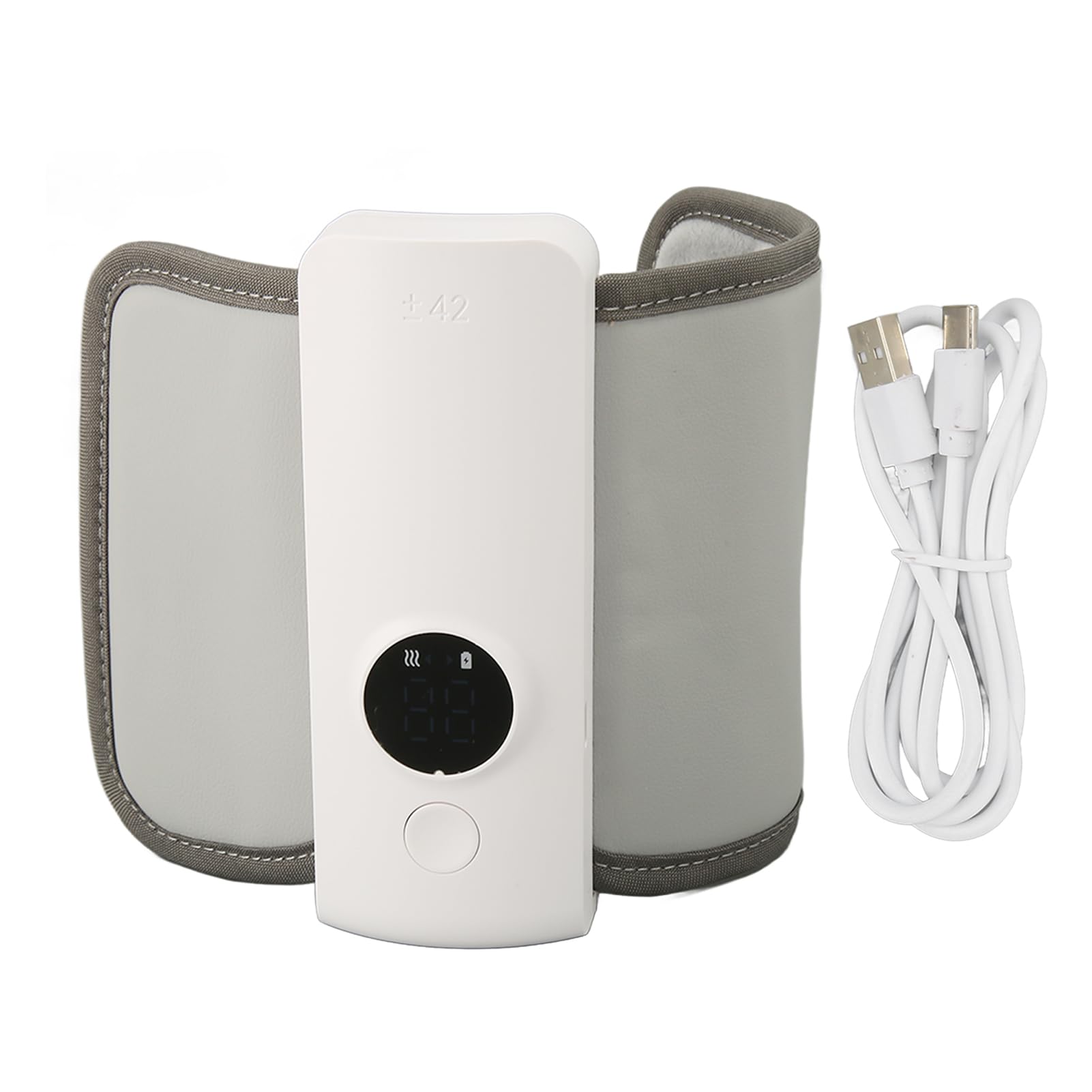Calientabiberones Portátil, Calientabiberones Inalámbrico Recargable por USB con Pantalla LCD, 6 Ajustes de Temperatura, Calentador Universal de Biberones de Leche Materna