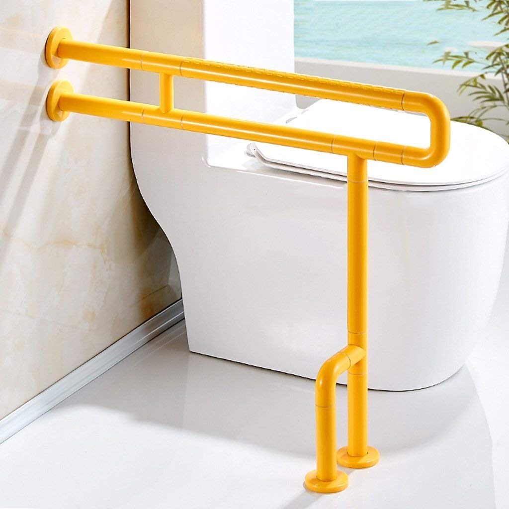 Barra De Seguridad para Ducha Resistente para Bañera, Barra De Agarre De Acero Inoxidable con Ventosa, Reposabrazos De Seguridad, Pasamanos De Baño para Mujeres, Ancianos(Amarillo)