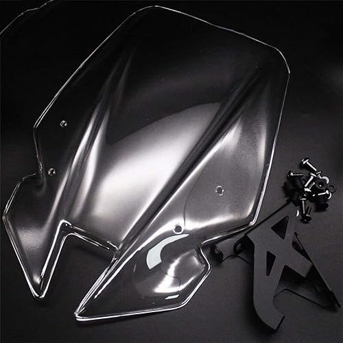 Miniatura 4 de GLoyer Motorcycle Windshield Motorcycle Windshield WindScreen Deflector Visor Viser Compatible with Yamaha MT09 2017 2018 2019 MT-09 17 FZ-09 FZ09