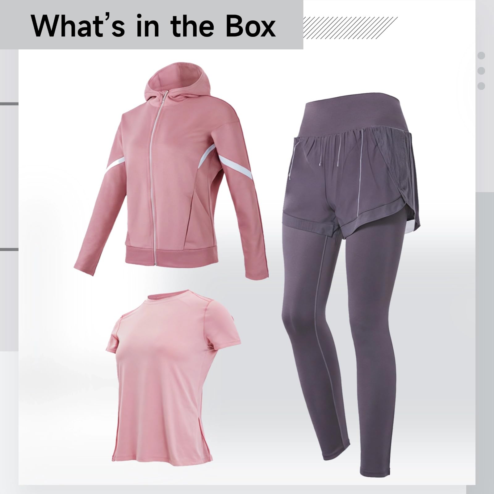 3 zestawy treningowe dla kobiet, bezszwowe stroje do jogi z szortami i legginsami, lawendowa odzież do ćwiczeń, poliester spandex, odzież gimnastyczna, rozmiar XXL, zawiera top i dół z krótkim rękawem